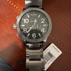 Nixon Gunmetal Green Chrono Watch NWT NIB